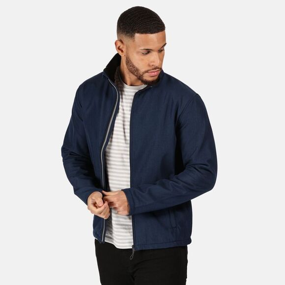 Regatta Mens Limestone Marl Soft Shell Jacket / Navy Marl